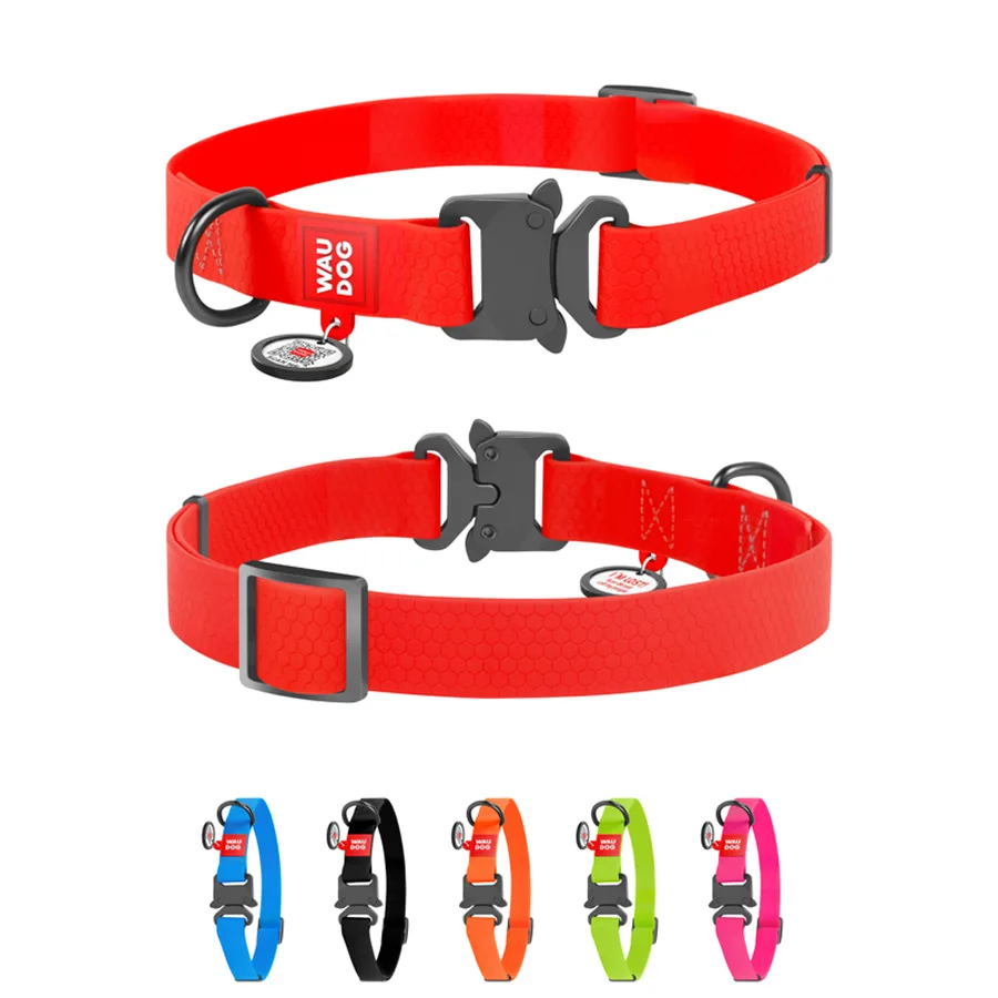Нашийник WAUDOG Waterproof 25 мм x 38-58 см Collartex червоний