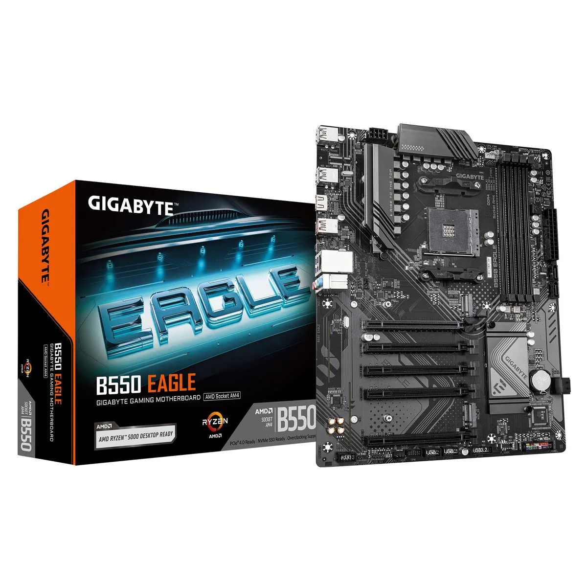 Материнська плата GIGABYTE B550 ATX AM4 4xDDR4 M.2 HDMI 128ГБ
