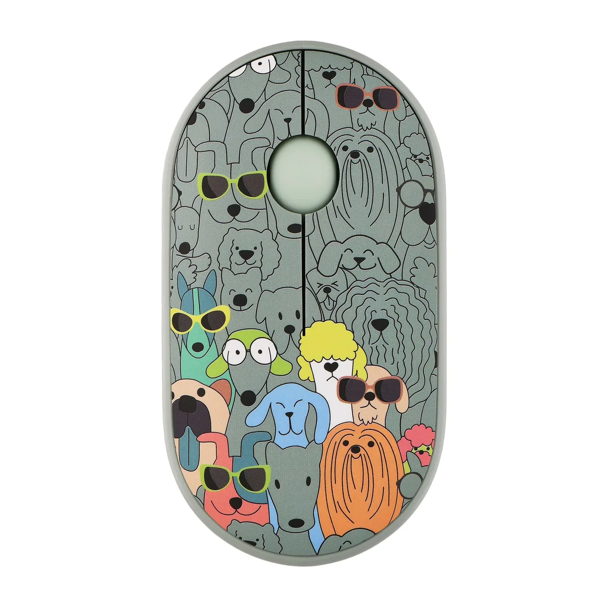 Миша 2E MF300 PETS:DOGS Silent WL BT, зеленый