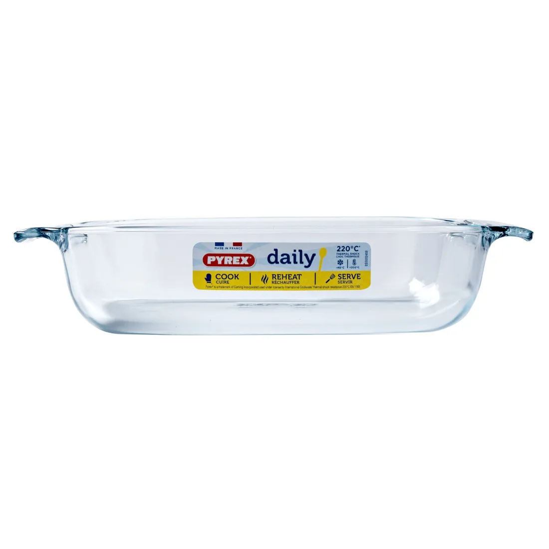 Форма Pyrex боросилікатне скло 31х20х6 см прозора