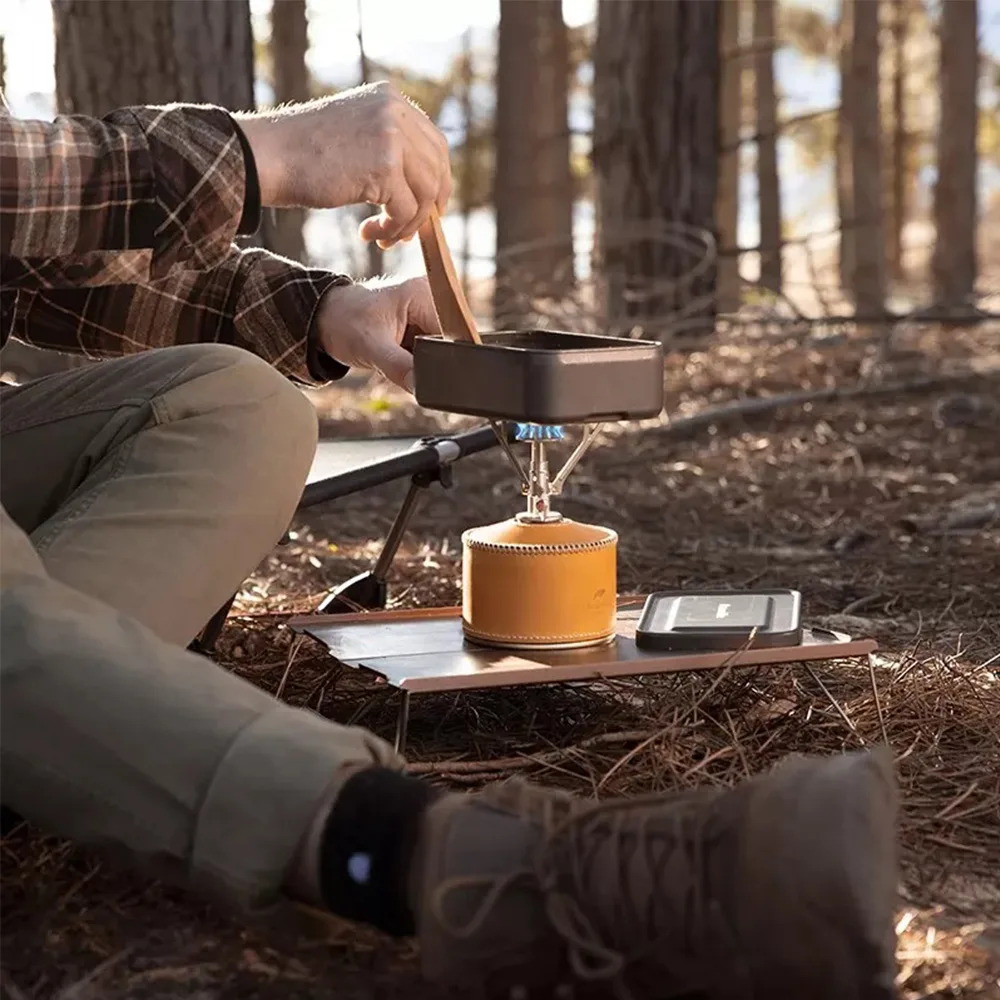 Пальник газовий Naturehike міні складний 2200 Вт мідь алюміній нержавіюча сталь 104х78 мм