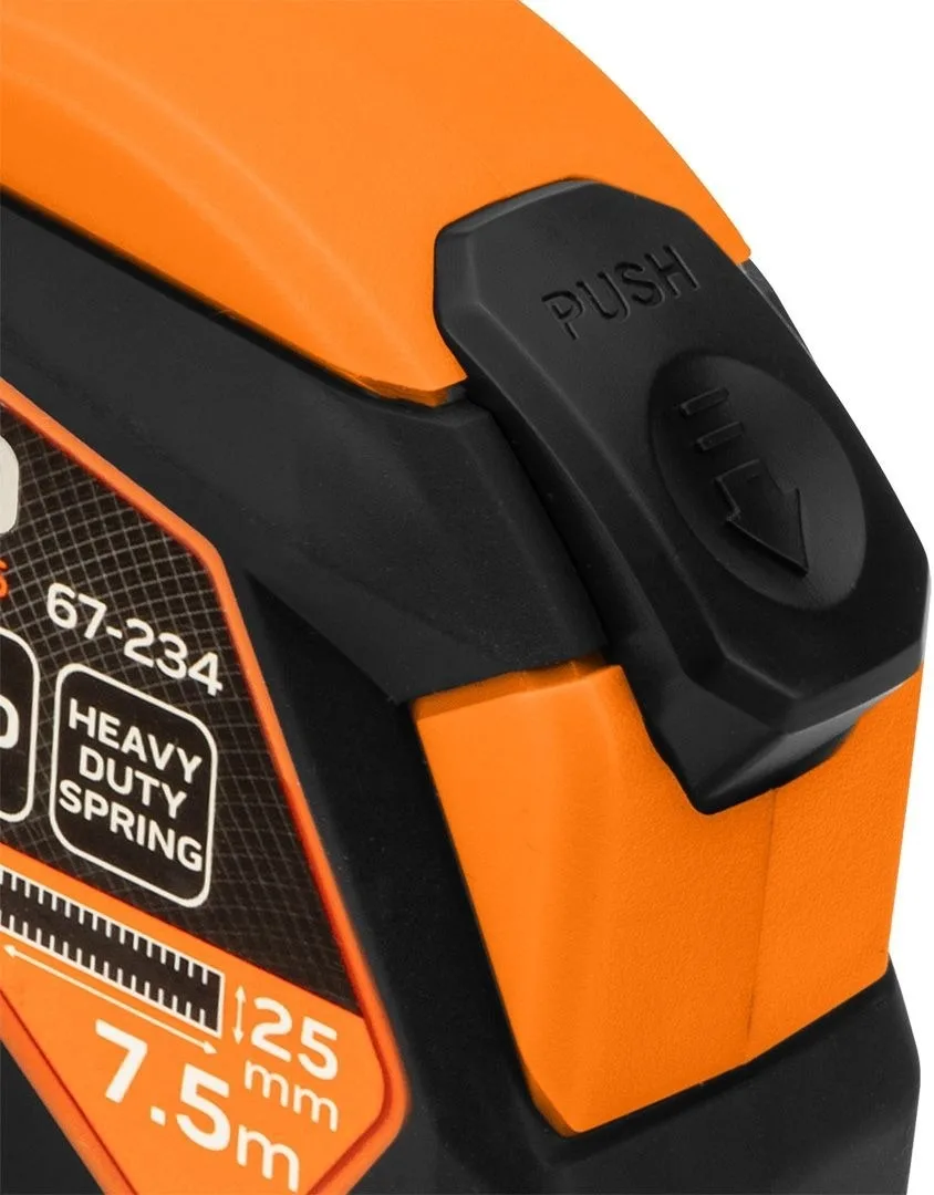 Рулетка Neo Tools, 7.5м x 25мм, зі стопором та магнітним кріпленням.
