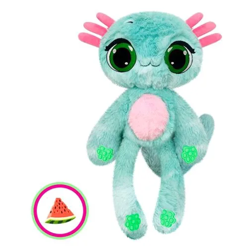 М'яка іграшка з ароматом Bubble Pops кавуновий аксолотль 20 см для малюків гіпоалергенна іграшка для обіймів