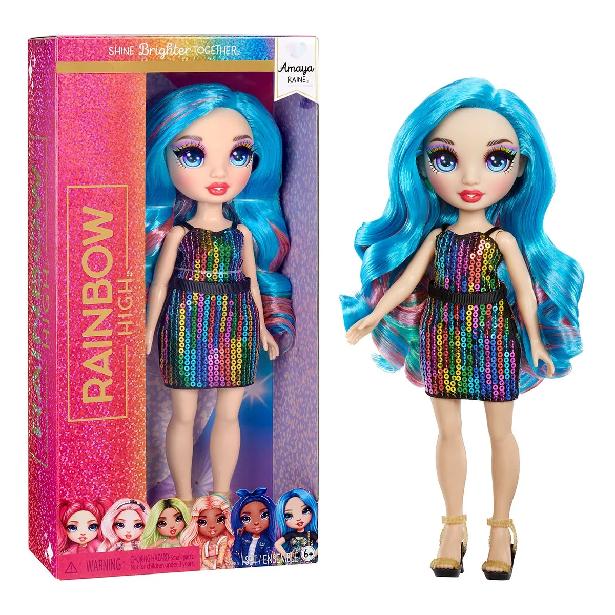 Лялька Rainbow High 27 см комбіновані матеріали кольори веселки