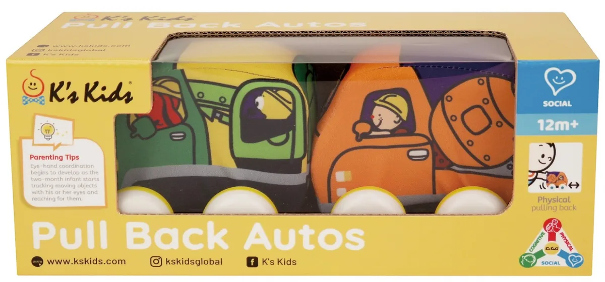 Іграшка Ks Kids Машинки Pull-back 10,5х9,5х10,5 см Пластик Текстиль