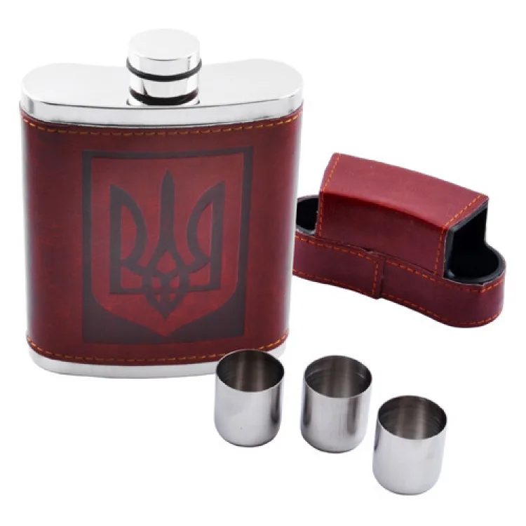 Фляга харчова сталь 10oz коричнева