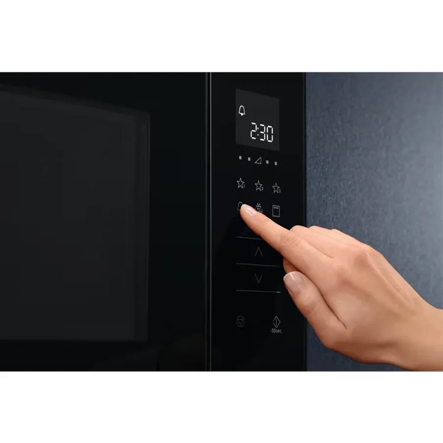 Микроволновая печь Electrolux встроенная 20л электронное управление 700Вт для размораживания и подогрева черная