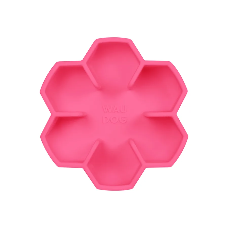 Миска для медленного питания WAUDOG Silicone 450 мл силиконовая 16,6 см розовая