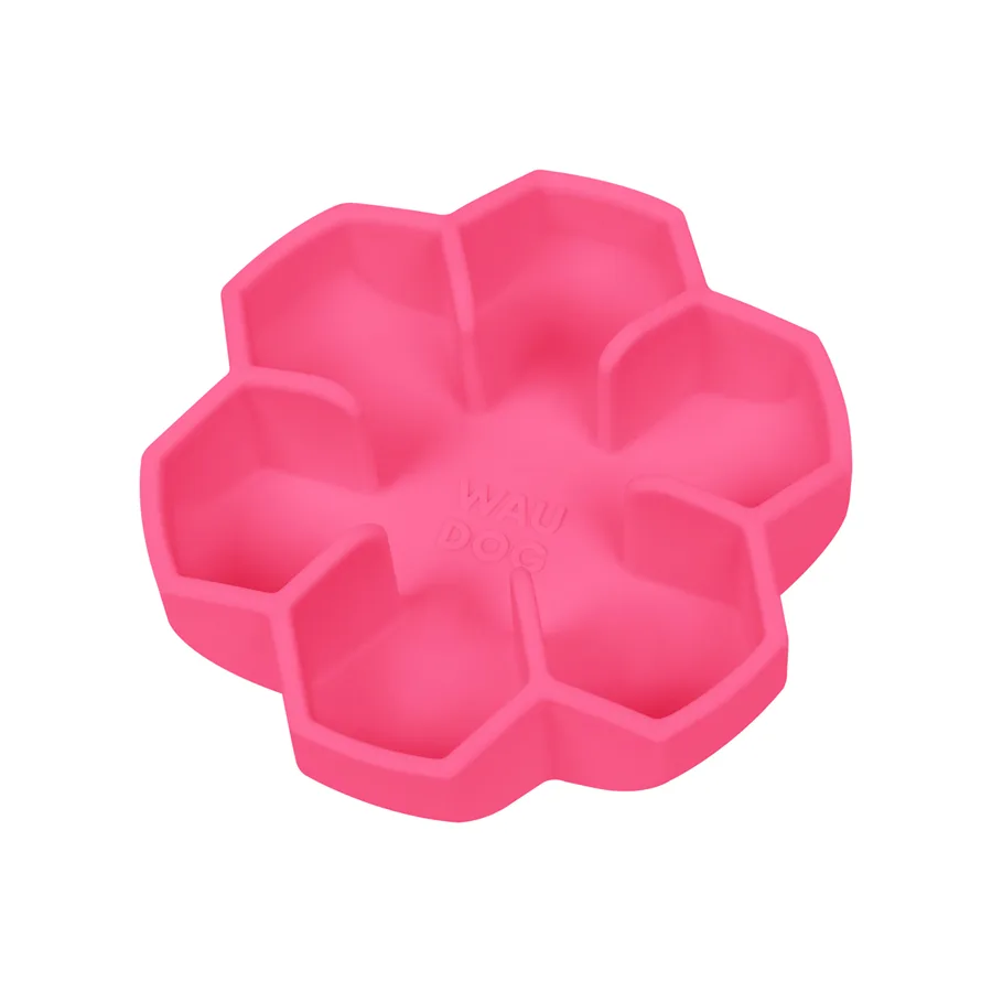 Миска для медленного питания WAUDOG Silicone 450 мл силиконовая 16,6 см розовая
