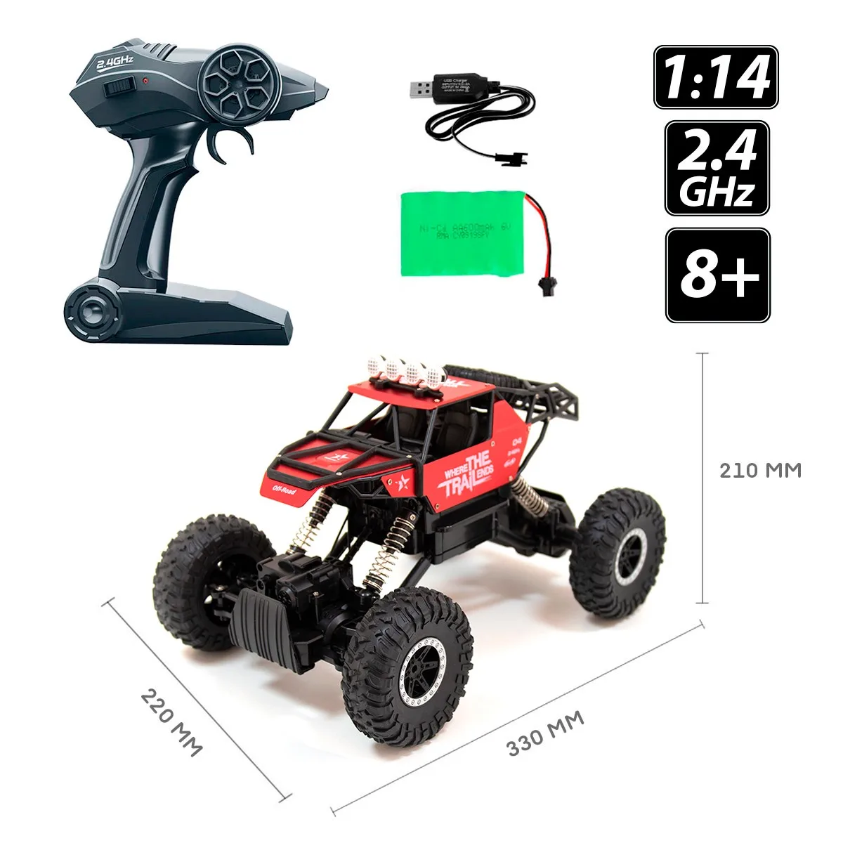 Автомобіль Sulong Toys р/к 1:14 метал червоний
