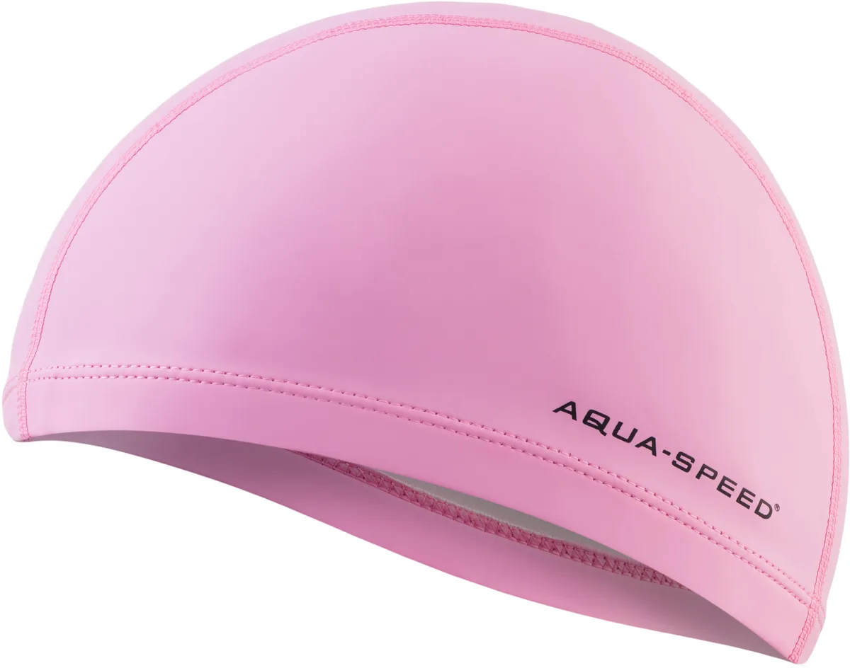 Шапка для плавання AQUA SPEED PU поліестер OSFM рожевий