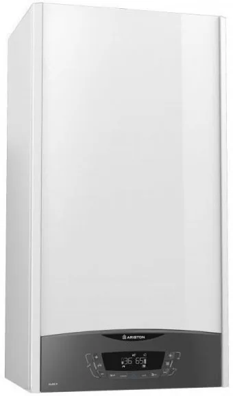Газовий котел Ariston CLAS X 24 CF EU з димохідною системою, двоконтурний, потужність 24 кВт, з розширеними функціями.