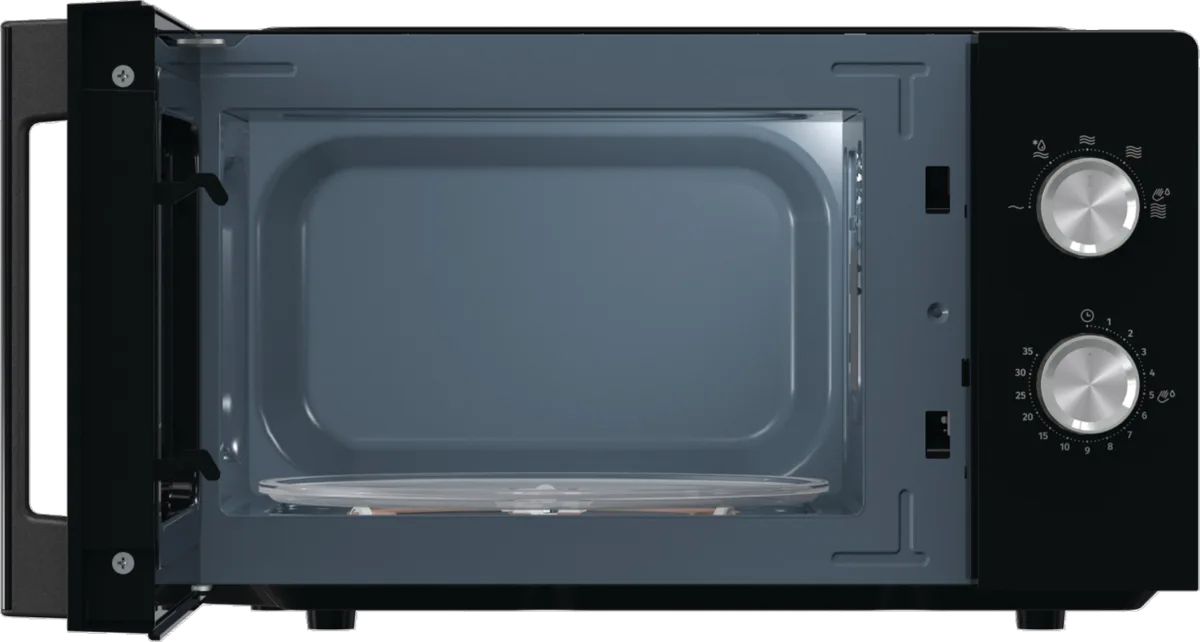Мікрохвильова піч Gorenje, 17 л, механічне управління, 700 Вт, чорного кольору.