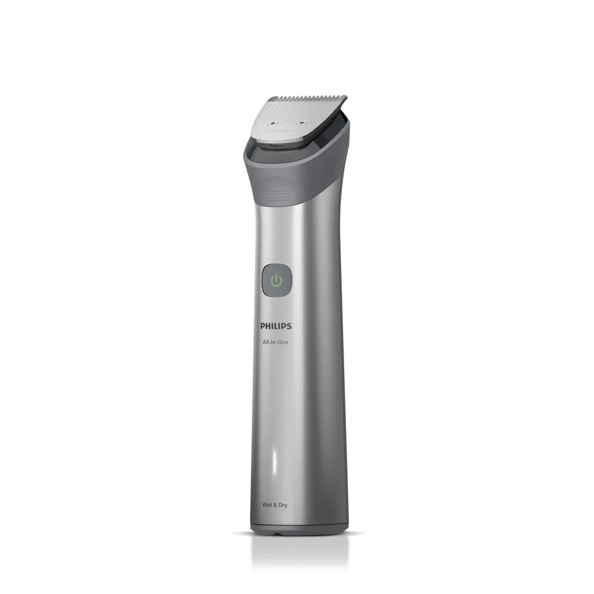 Тример Philips 5000 для стрижки бороди, волосся та тіла, 10 насадок, нержавіюча сталь, сірий.