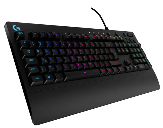 Клавіатура Logitech Дротова Мембранна 113 кнопок 1,8 м Чорна з підсвічуванням
