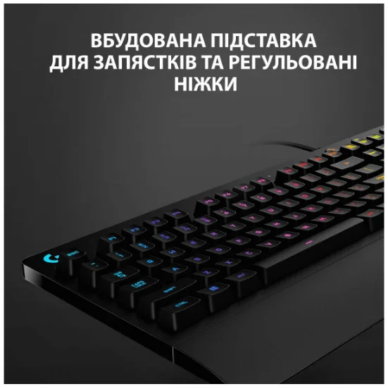 Клавіатура Logitech Дротова Мембранна 113 кнопок 1,8 м Чорна з підсвічуванням