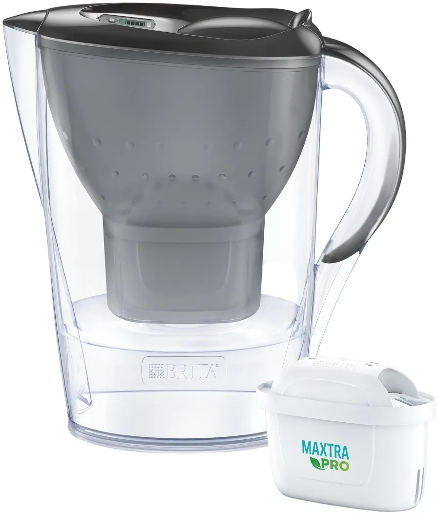 Фільтрувальний глечик Brita Marella Memo MXPro 2.4л (1.4л очищеної води) з графітовими фільтр-картриджами (3 шт)