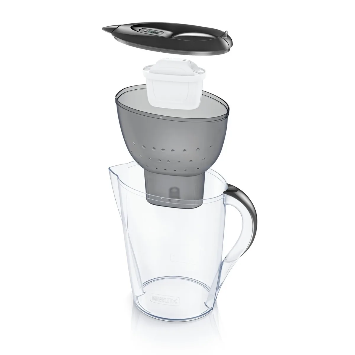 Фільтрувальний глечик Brita Marella Memo MXPro 2.4л (1.4л очищеної води) з графітовими фільтр-картриджами (3 шт)