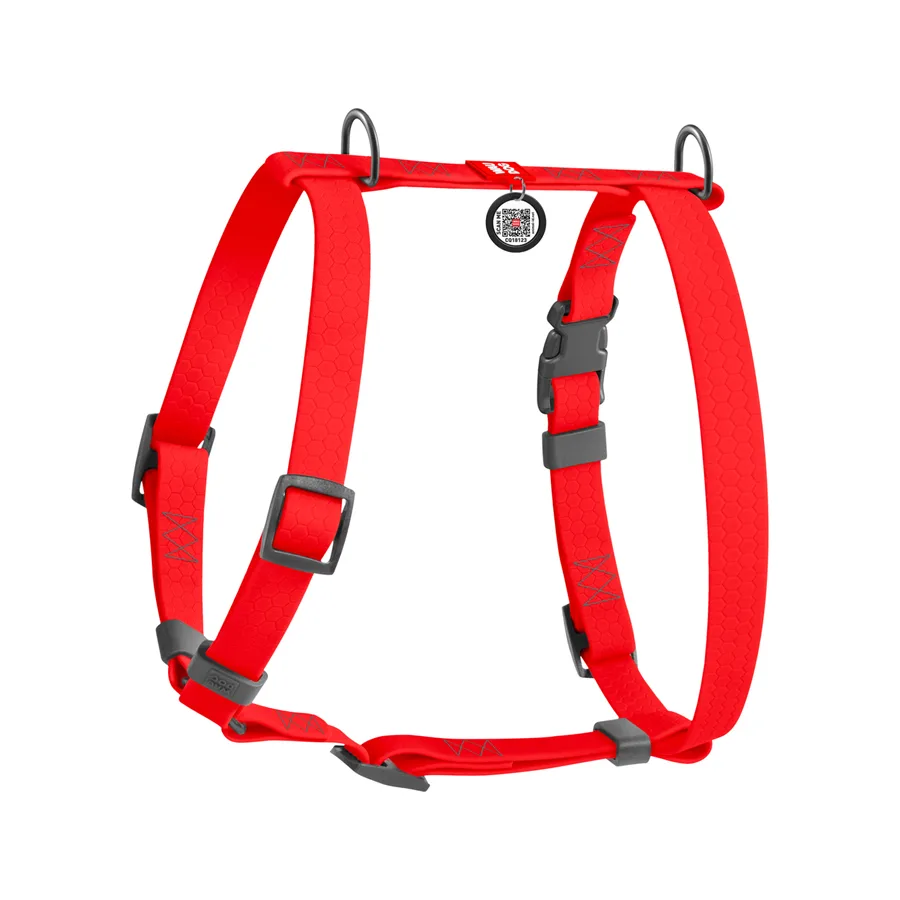 Шлея анатомічна WAUDOG Waterproof Н-подібна 20 мм Collartex М 40-66 см червона