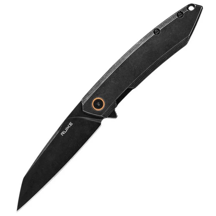 Ніж складаний Ruike сталь Sandvik 14C28N 85 мм чорний