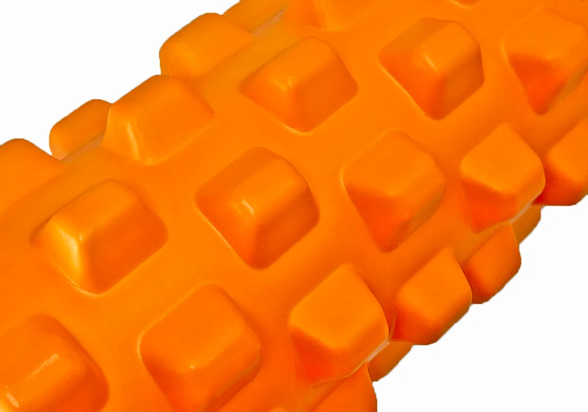 Масажний ролик EasyFit EVA 33 см Оранжевий 3D поверхня