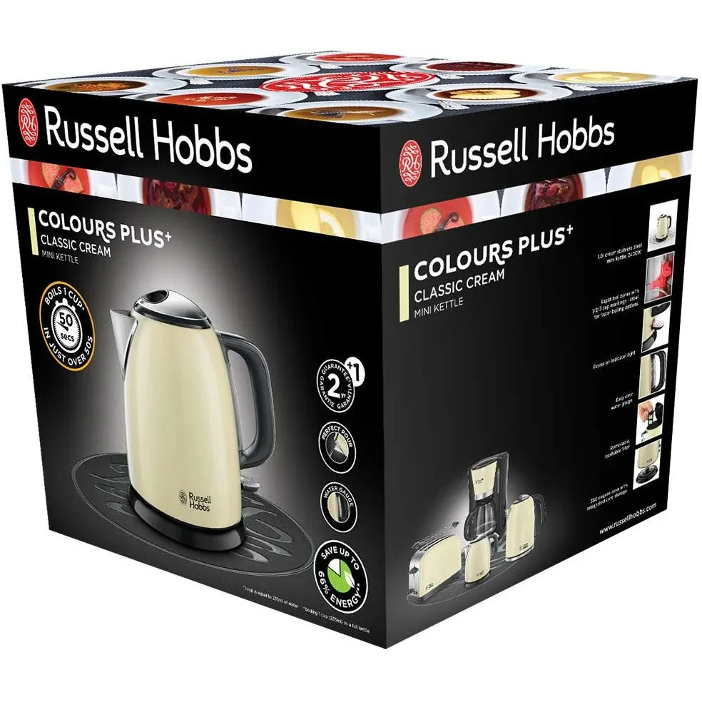 Електрочайник Russell Hobbs Нержавіюча сталь 1 л Бежевий
