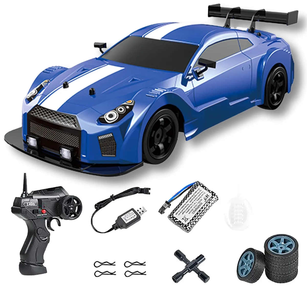 Дрифтова машинка на радіокеруванні Nissan GT-R 1:16 LED підсвічування 28 см пластик