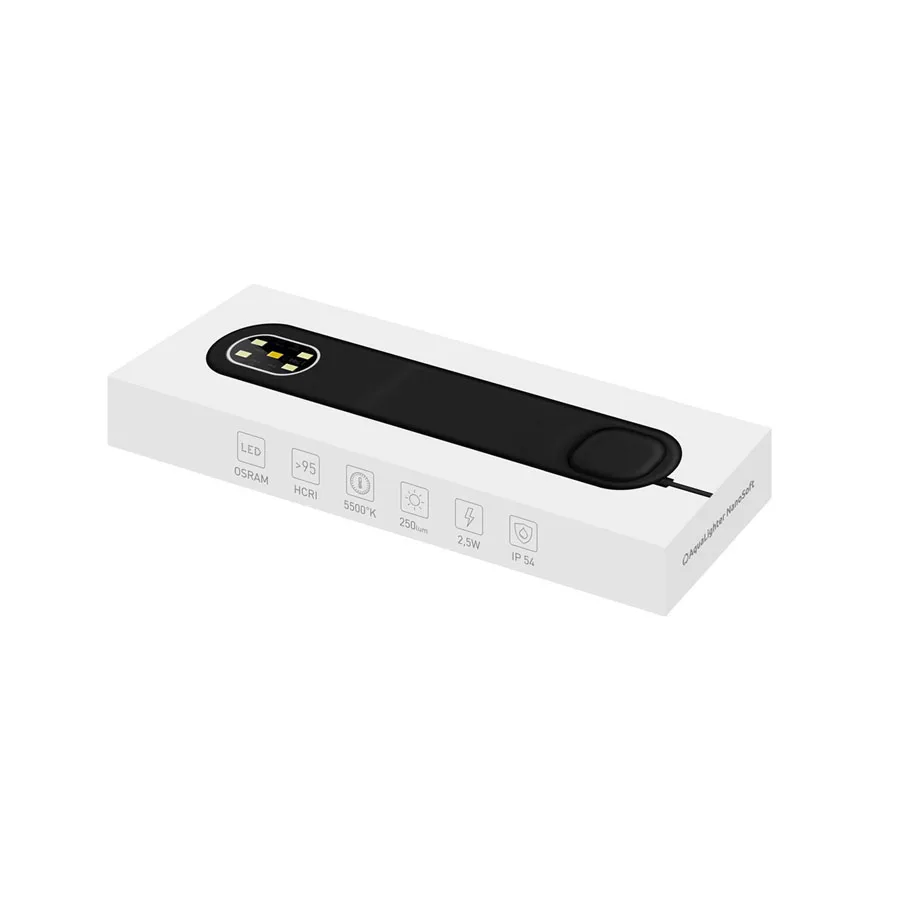 Світлодіодний світильник AquaLighter Nano Soft 19x3,5 см Soft touch чорний 5500K