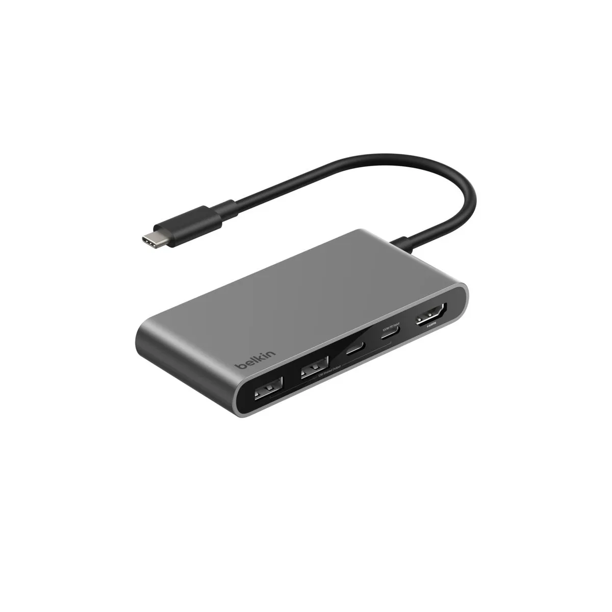 Хаб Belkin USB-C 5в1 HDMI 2xUSB-A 2xUSB-C черный