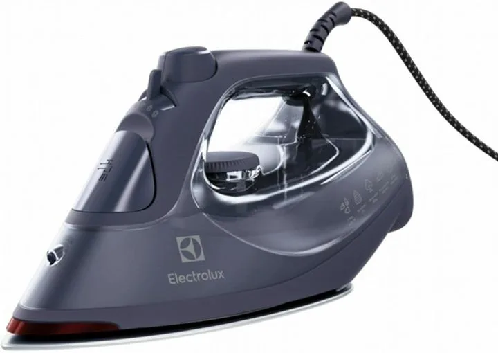 Паровий утюг Electrolux, 2500 Вт, об'єм резервуара 330 мл, паровий удар 200 г, керамічна підошва, блакитний.