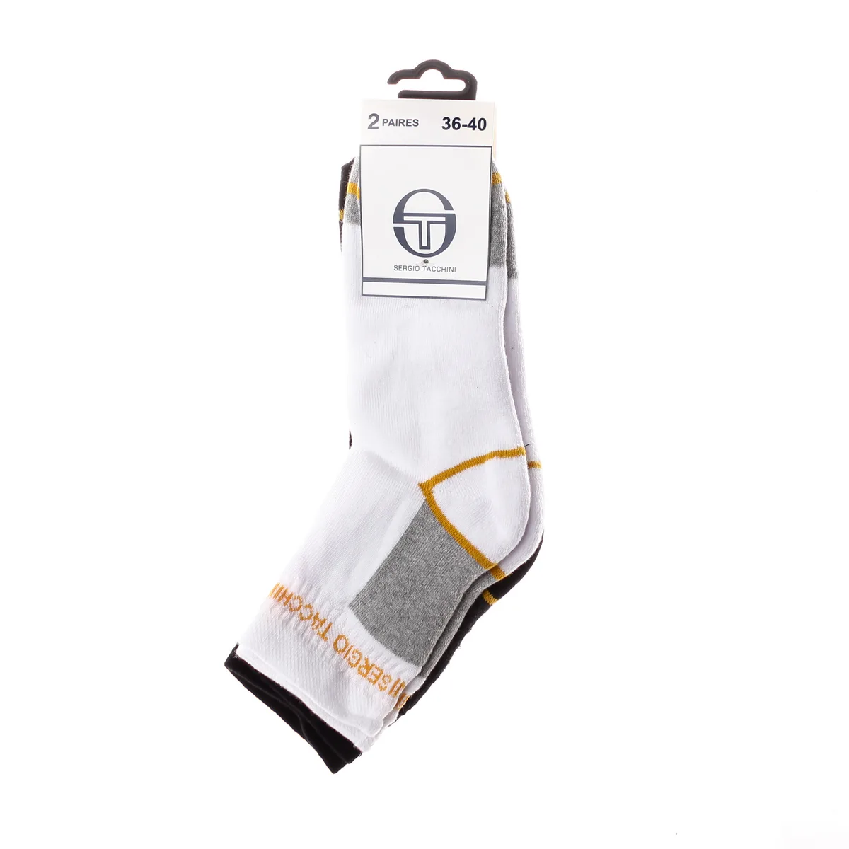 Шкарпетки Sergio Tacchini бавовна 36-40 чорний білий 3 пари