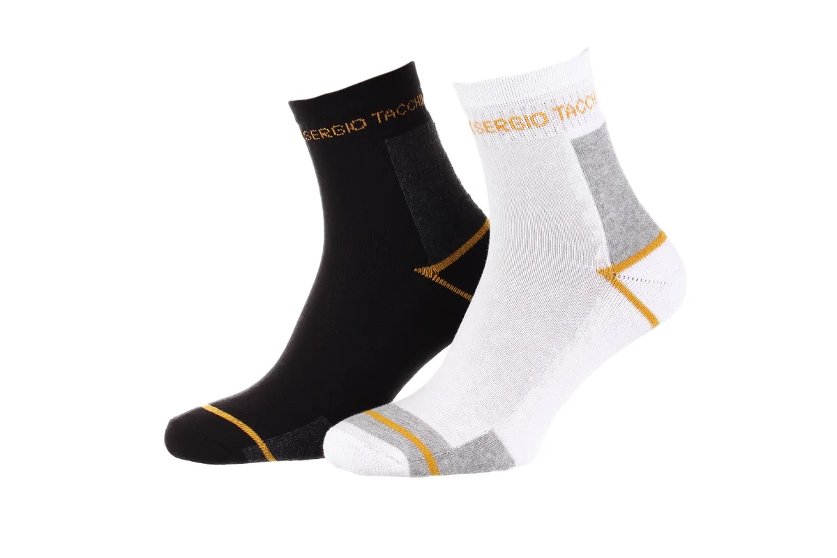 Шкарпетки Sergio Tacchini бавовна 36-40 чорний білий 3 пари