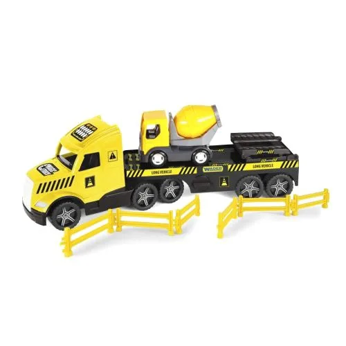 Грузовик з бетономішалкою Technic світлові фари 3 роки 20х27х77 см жовтий