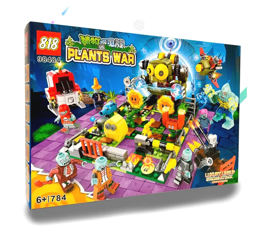 Дитячий конструктор Plants vs Zombies Босс 784 деталі пластик 35х27х5,5 см різні кольори