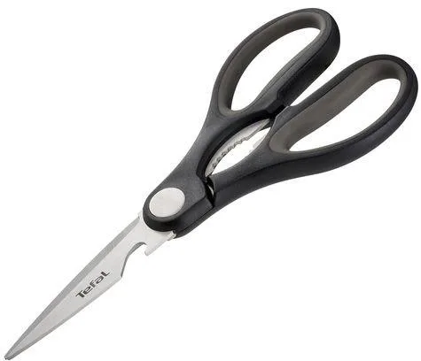 Кухонні ножиці Tefal Comfort, з нержавіючої сталі, пластикові, чорного кольору.