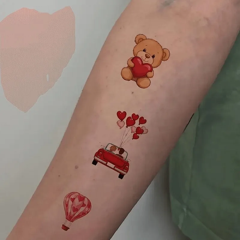 Временные татуировки Fresh Tattoo 12х7 см 10 шт Любовь безопасные детские
