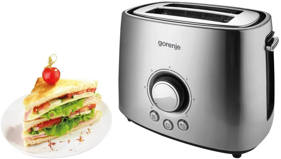Тостер Gorenje 1000Вт, металевий.