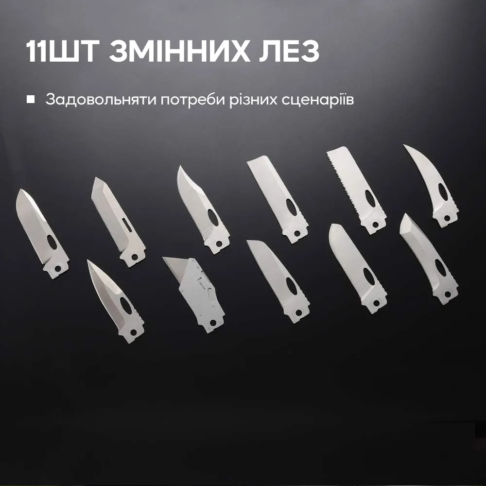 Набір змінних клинків Roxon сталь 8Cr13MoV 3 шт різні форми