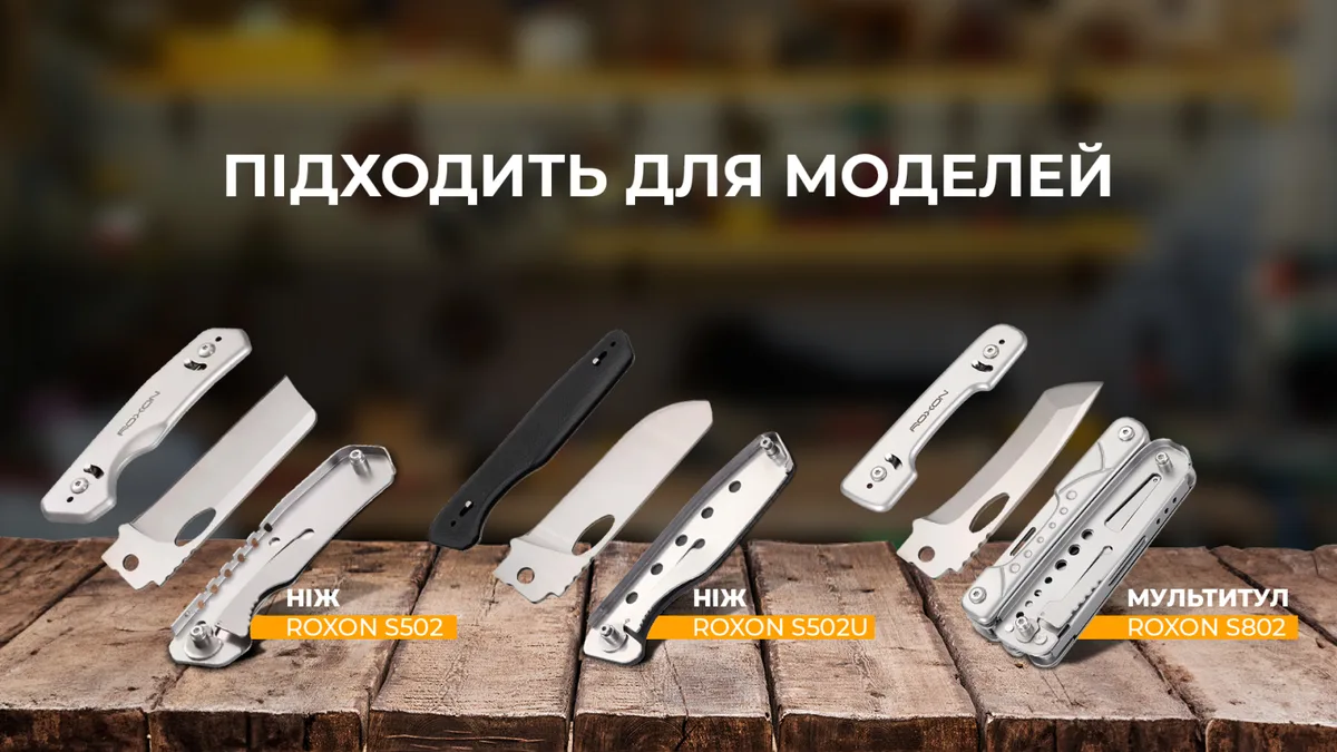Набір змінних клинків Roxon сталь 8Cr13MoV 3 шт різні форми