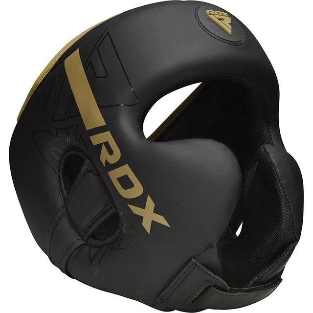 Боксерський шолом RDX PU-шкіра L Золотистий