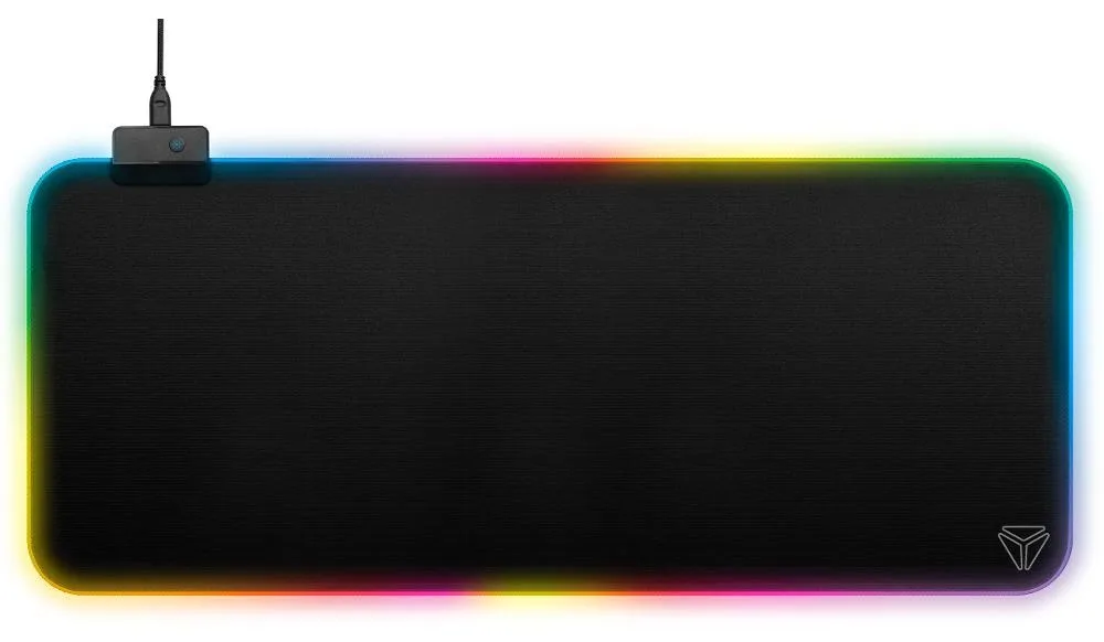Килимок для миші Yenkee поліефірне волокно 930х350 мм чорний RGB