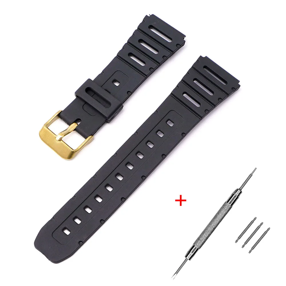 Ремінець Modfit полімер 18 мм чорний для годинників Casio F91W F108W F94 F84 F105 AE1200