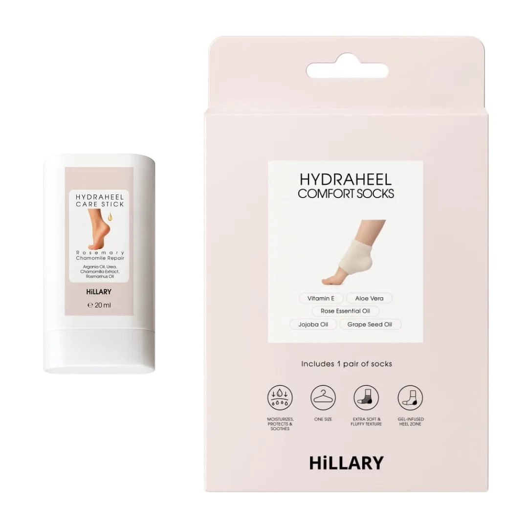 Набір для загоєння та м’якості п’ят Hillary HydraHeel Repair & Relief Set