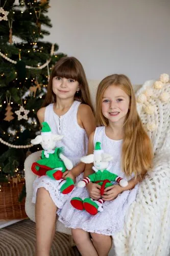 М'яка іграшка Пуффі ельфік Christmas ELFIKI новорічний персонаж для дітей 3+ м'яка іграшка для свята