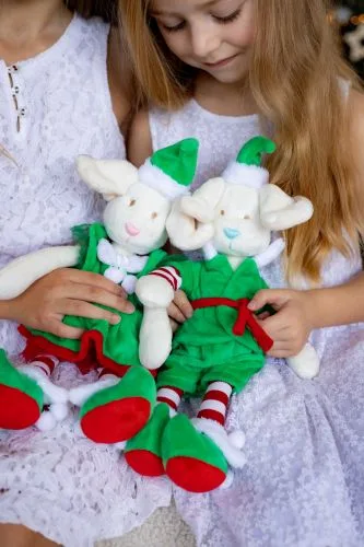 М'яка іграшка Пуффі ельфік Christmas ELFIKI новорічний персонаж для дітей 3+ м'яка іграшка для свята