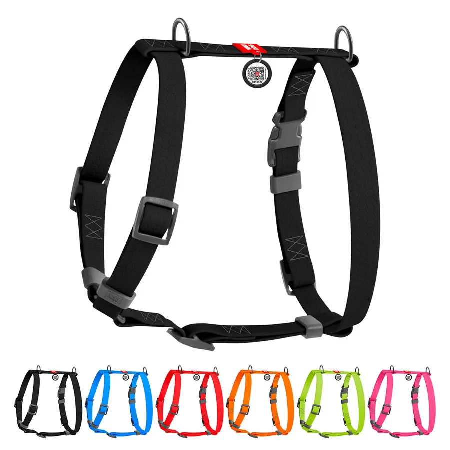 Шлея анатомічна WAUDOG Waterproof Н-подібна 20 мм Collartex M 40-66 см чорна