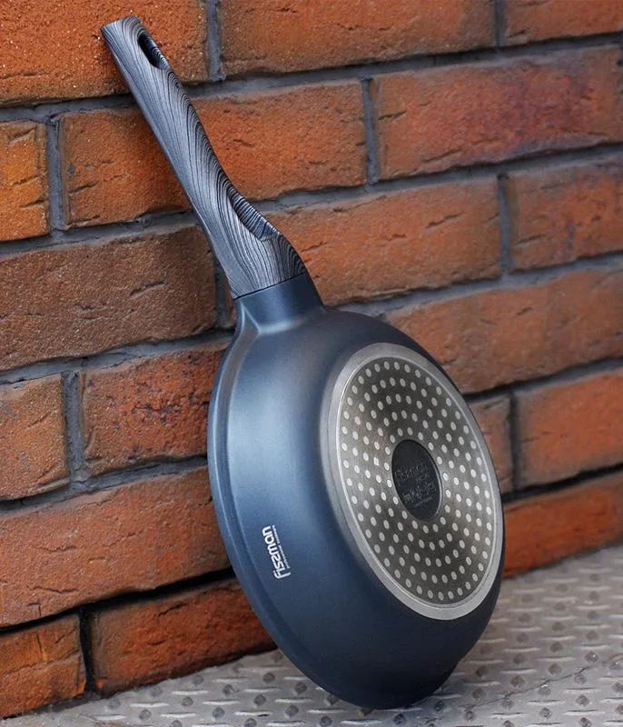 Сковорода Fissman алюмінієва 26 см сірого кольору з антипригарним покриттям Greblon C3