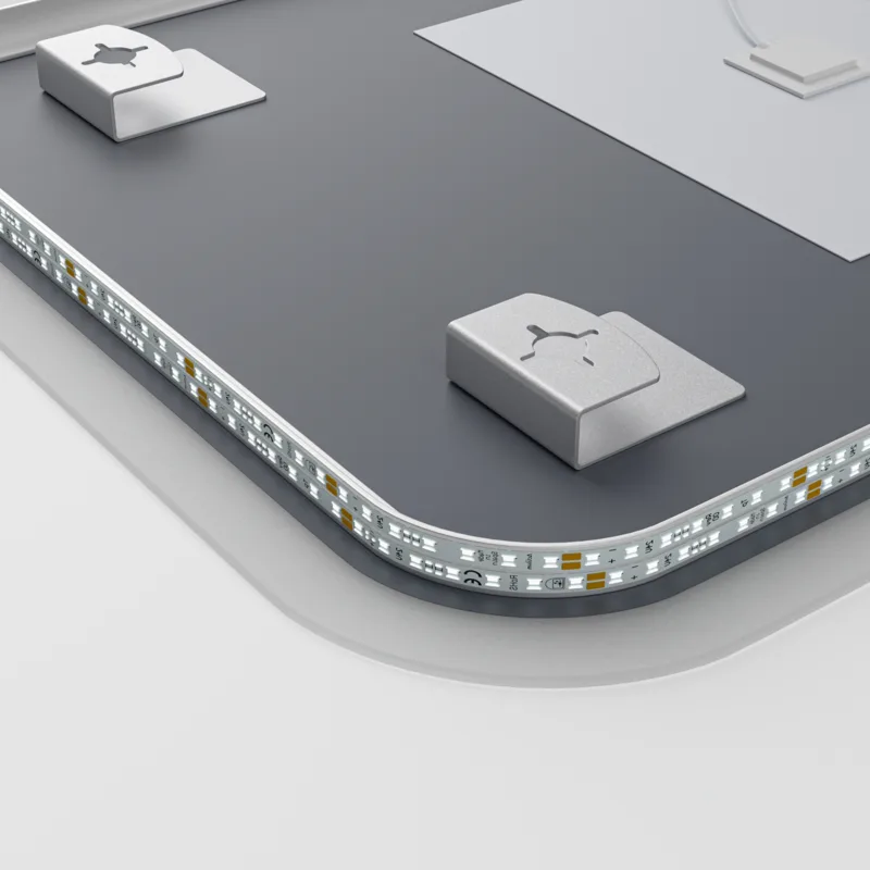 Дзеркало настінне LED MIXXUS BEVEL 90х65 см алюмінієве з димером 2500-6500K