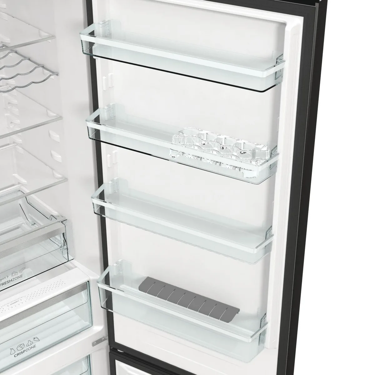 Холодильник Gorenje NRK620EABXL4 с нижней морозильной камерой, 200х60х60 см, 2 двери, 235(96)л, класс энергоэффективности А++, Total No Frost, Зона свежести