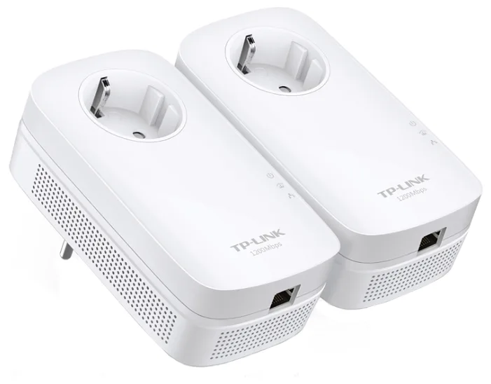 Комплект Адаптерiв Powerline TP-LINK TL-PA8010PKIT AV1300, 1xGE, (TL-PA8010 2шт), Розетка
